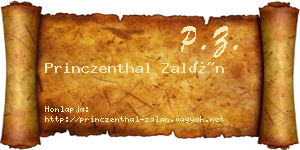 Princzenthal Zalán névjegykártya
